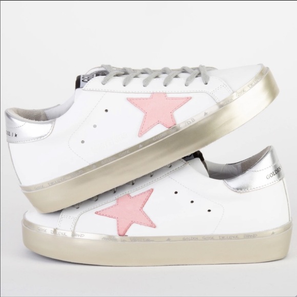 Golden Goose Hi Star White Leather/Pink/Silver 36 - Picture 2 of 9